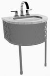 Metal Bathroom Vanity (Victoria Half Round) 5 small