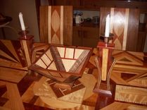 Wood Candle Holder 3 small