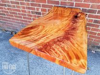 Live Edge Desk- Fijian Mahogany- Side Table- End Table- Console Table- Foyer Table- Laptop Desk 1 small