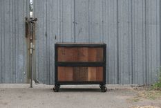 Reclaimed Wood File Cabinet. Industrial Filing Cabinet. Vintage Style Rustic Dresser. 4 small