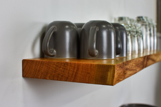 Red Oak Live Edge Shelves, Floating Shelf, Live Edge Bookshelf, Raw Edge Wood Shelf 1 small