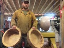 Large Woodturned Bowls 5 small