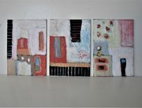 Set Of 3 Original Acrylic Paintings 3 small