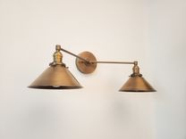Bathroom Vanity Sconce - Antique Brass Light - Rustic Mirror Light 4 small