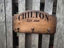 Coat Rack Hat Rack With Cast Iron Hooks 2 small