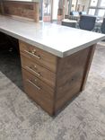 Custom Reception Desk From Walnut And Stainless Steel 4 small