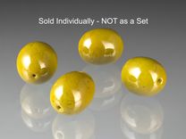 One Realistic Glass Green Olive Sculpture, Hand Blown and Life-Sized 5 small