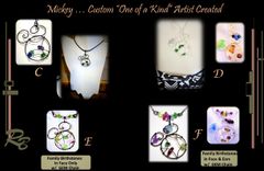 Mother Gift, Wife Gift, Mickey, Birthstone Necklace, Custom, Created For You 1 small
