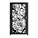 Metal Art Gate With Roses - Rose Garden Gate - Decorative Steel Wall Panel - Custom Gate 1 small