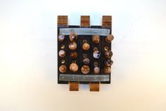 Mounted Wine Bottle Stopper Display - Five And Twenty - Made From Reclaimed Ca Wine Barrels 1 small