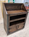 Rustic Industrial Hostess / Host / Wait Staff / Stand / Reception Desk W/ Menu Holder (Deluxe) 5 small