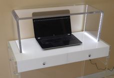 Acrylic Pc Monitor Stands / Risers, Hand Crafted To Any Size Or Style - Lighted Option 1 small