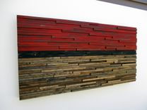 Abstract Landscape, Landscape Wall Art, Wood Art Wall, Wooden Decor, Rustic Art 3 small