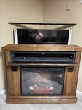 Custom Barnwood  Electric Fireplace Cabinet With Remote Raising Tv 4 small