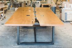 Solid Wood Conference Table 3 small