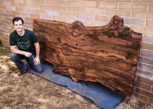 Black Cherry Burl Live Edge Dining Table, Dinette, Coffee Table Furniture Set 4 small