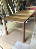 Modern Solid Black Walnut Table With Leaf 2 small