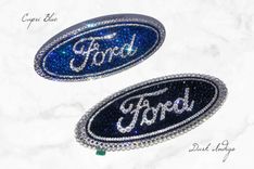 Ford Oval Crystallized Car Truck Emblem Bling Genuine European Crystals Bedazzled 1 small