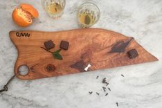 Solid Wood Cutting Or Serving Board, Charcuterie, Bread, Cheese 1 small