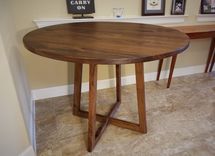Custom Round Walnut Dining Table 1 small