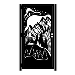 Decorative Steel Gate - Metal Art Panel - Mountain View - Mountain Garden Gate - Handmade 2 small