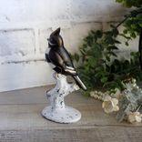 Courtly Checks Songbird Figurine Black And White Checks Decor 4 small