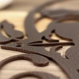 Oval Metal House Number Sign with Vines and Fleur De Lis, 3 Digit 2 small