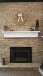 Fireplace Mantel Floating Painted Finish - Contemporary Cottage Ledge Shelf Bayside Style 5 small