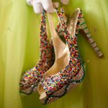 Fully Crystallized High Heels Bling Shoes Genuine European Crystals Bedazzled Pumps Sandals 1 small