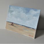 Original Beach Painting, 7" X 5", Seascape 2 small