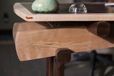 Walnut And Curly Maple Writing Table Desk 1 small
