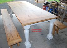 Reclaimed Barn Beam Farmhouse Table 1 small