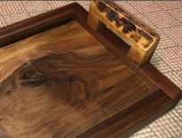 Butcher Block Rustic Cutting Board Made From Teak And Black Walnut 3 small