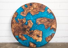 25" Olive Wood "Earth" Resin Art Platter 1 small