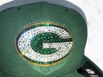 Green Bay Packers Nfl Crystallized Snapback Baseball Cap Genuine European Crystals Bedazzled 3 small