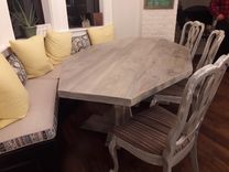 Custom Reclaimed Wood Dining Table With Bench 1 small