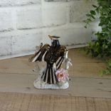 Elegant Checks Songbird Figurine Black And White Checks Decor 3 small