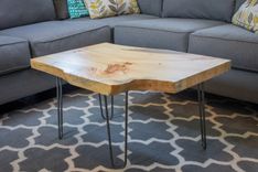 Live Edge Coffee Table On Hairpin Legs 2 small