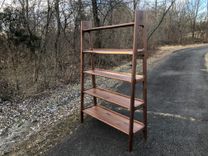 Mid Century Modern Style Walnut Bookshelves. 1 small