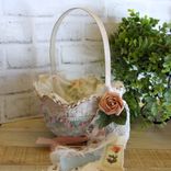 Pink And Green Shabby Chic Decor Rose Basket 2 small