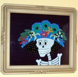 Fused Glass Day Of The Dead Wall Art - "Catrina" 1 small
