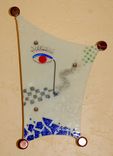 Fused Glass Wall Sconce - "Observer" - Sold 1 small