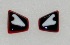 Fused Glass Bolo Tie & Cuff Links - Blue & Black Available 3 small