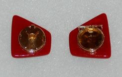 Fused Glass Bolo Tie & Cuff Links - Blue & Black Available 4 small