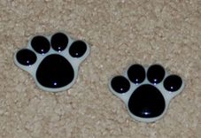 Custom Fused Glass Memorial Paw Print Pendant With Ashes 3 small