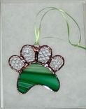 Stained Glass Paw Print Suncatcher - Perwinkle 3 small