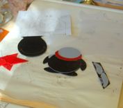 Fused Glass & Marble Custom Penguin Sculpture 3 small