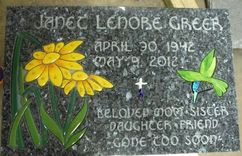 Fused Glass Daisy Design For Grave Marker 1 small