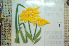 Fused Glass Daisy Design For Grave Marker 2 small