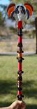 Fused Glass Magical Fairy Wand - Orange, Black, Red, Gray 2 small